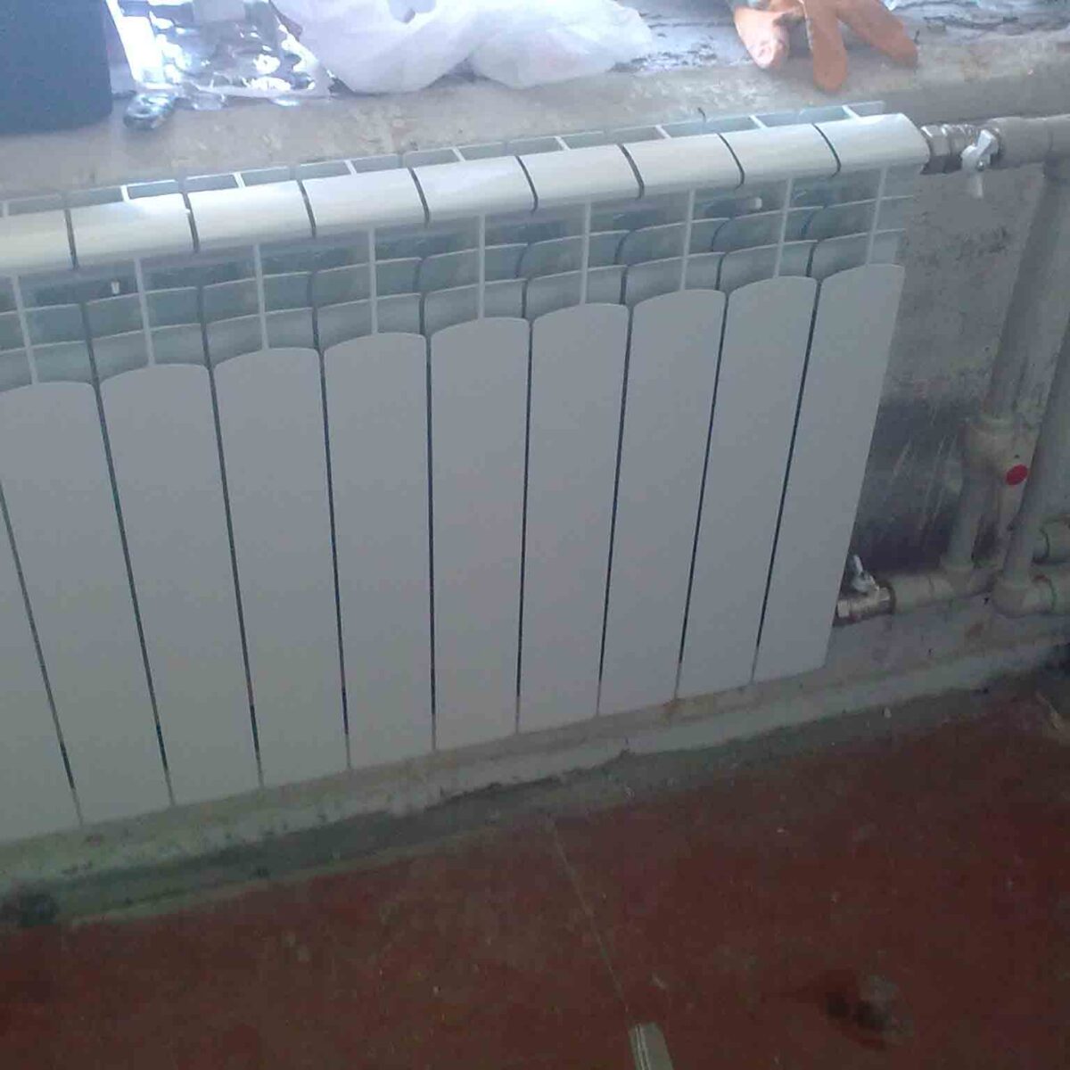 Примеры работ по установке радиаторов отопления