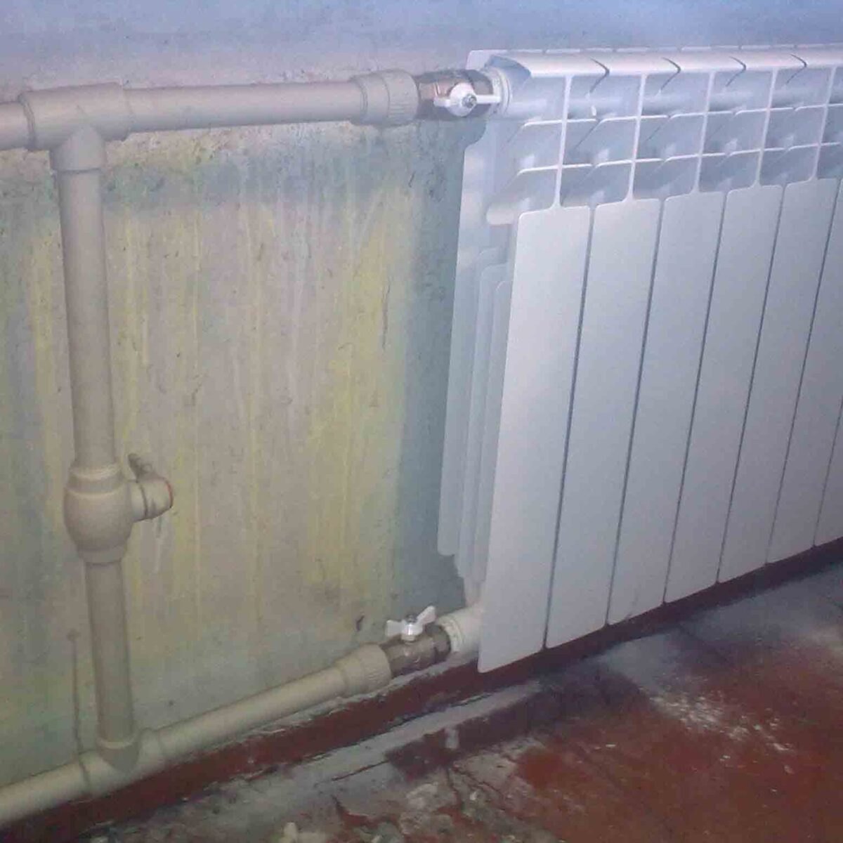Примеры работ по установке радиаторов отопления
